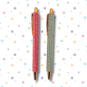 Caneta Luxo Strass Neon