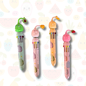 Caneta 10 Cores Bichinhos Molang
