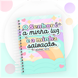 Caderno Devocional com Versículos Bíblicos Salmos 27. 1