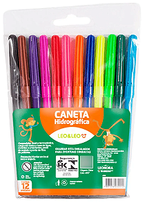 Canetinha Hidrográfica 12 Cores Leo e Leo