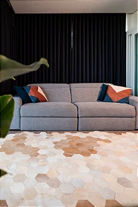 Tapete Costurado Colmeia