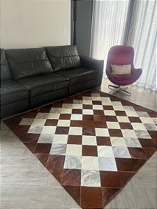 Tapete Costurado Quadriculado 20cm x 20cm