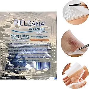 Curativo nao aderente gaze de rayon 7,5 x 15 5ml (unidade) - Pielsana