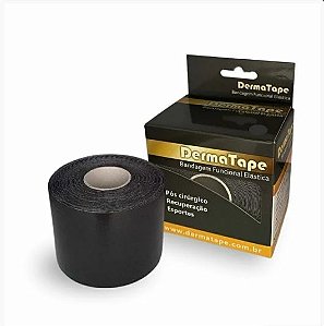 FITA / BANDAGEM KINESIO PRETA 5CM X 5M - DERMATAPE