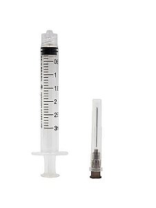 Seringa 03ml c/ag B.Rosca Luer Lock 25x7 Medix