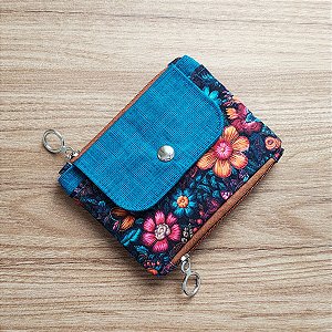 Carteira primavera azul