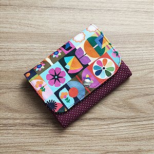 Carteira sanfonada florita
