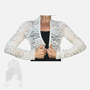 Bolero Farruca Renda com Elastano