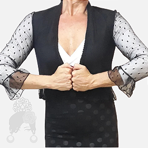 BOLERO ALEGRIAS TULE PRETO