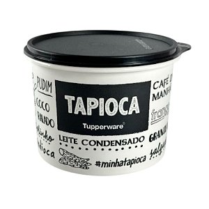 Tupper Tupperware Redondinha Caixa 500ml Tapioca Preto/Branco