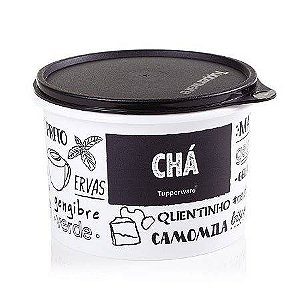 Tupperware Tupper Caixa 1,1L -  Chá Preto/Branco