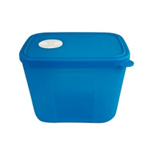 Tupperware Freezer Time 1 Litro Azul Com Válvula Branca