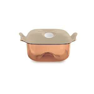 Cristal Pop Quadrada 1,2L - Rosa Chá