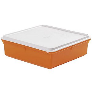 Caixa Versátil 2,5 Litros Laranja Tampa Branca