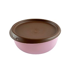 Tupperware Toque Mágico 4,3 Litros - Rosa Tampa Marrom