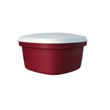 Tupperware Travessa Actualité Quadrada 2,5 Litros - Merlot Tampa Branca