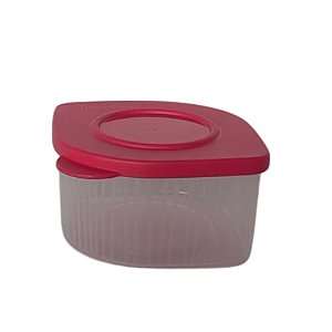 Tupperware Fresh Box Quadrada 470ml - Translucida Tampa Flamingo