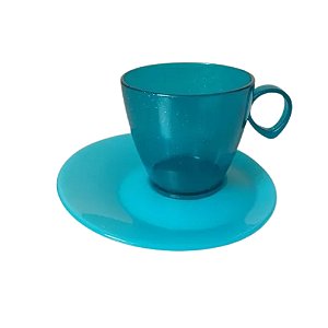 Tupperware Xícara Design Policarbonato 180ml - Tropical Com Glitter