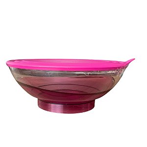 Tupperware Tigela Elegância Policarbonato 1,5 Litros - Transparente/Rosa