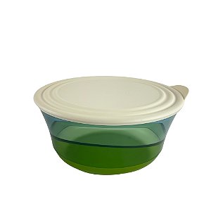 Tupperware Tigela Elegância Policarbonato 2,3 Litros - Fumê/Verde