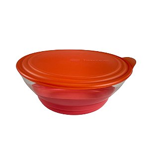 Tupperware Tigela Elegância Policarbonato 3,2 Litros - Transparente/Salmão