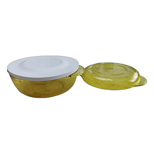 Tupperware Microplus Oval Policarbonato 1,5 Litros - Amarelo
