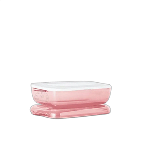Tupperware Microplus Retangular Policarbonato 1,7 Litros - Rosa Quartzo