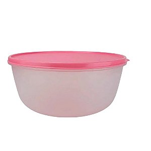 Tupperware Tigela Visual 4 Litros - Transparente Tampa Rosa