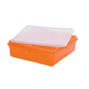 Tupperware Caixa Versátil 2,5 Litros - Laranja Tampa Branca