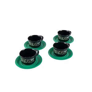 Tupperware Kit 4 Xícaras Floral 150ml