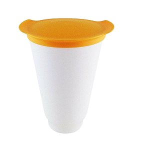 Copo Allegra Tupperware Importado 450ml - Branco Laranja
