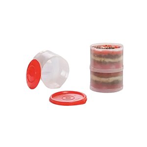 Tupperware Modela Express Redondo - Branco Vermelho