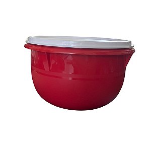 Tupperware Tigela Batedeira 2 Litro Vermelho Chili Tampa Branca