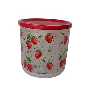 Tupperware Refri Line 1,1Litros - Morangos Tampa Vermelha