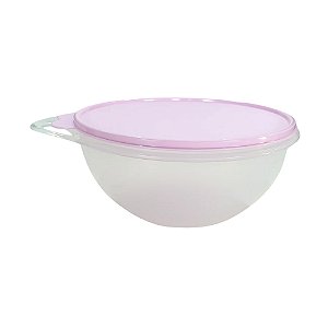 Tupperware Criativa 3 Litros - Transparente Tampa Rosa Bebe