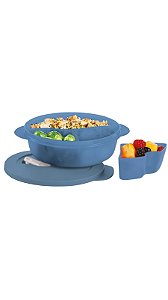 Tupperware Cristalwave Com Divisão E Bandeja Removivel 900ml GII - Azul