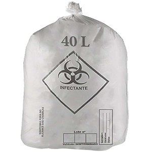 SACO PARA LIXO BRANCO HOSPITALAR  40L C/100