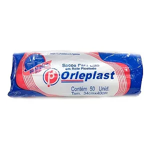 SACO PARA LIXO EM ROLO BRANCO PARA BANHEIRO  - ORLEPLAST