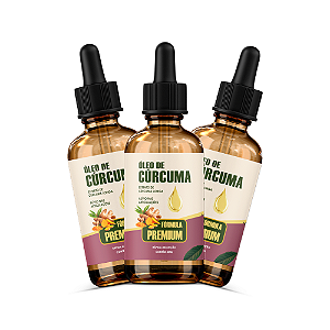 Kit 03 Frascos Curcumina Com Colágeno - Gotas 30ml Curcuvita
