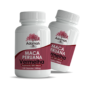 Kit 2x Maca Peruana Vermelha 100% Pura 500mg 240 Cápsulas