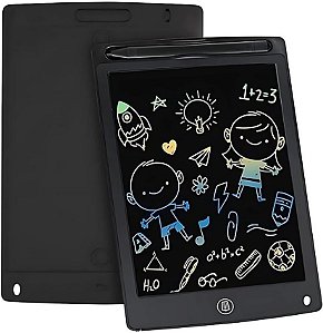 Lousa Mágica Infantil Digital LCD 12'' - Tablet de Escrita Infantil Reutilizável, Colorida, Sensível ao Toque, com Caneta Stylus