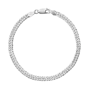 Pulseira Masculina Grumet Elo Duplo 6mm Prata 925 Legítima