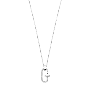 Colar Prego G Cravejado Zircônia Branca Prata 925 Legítima