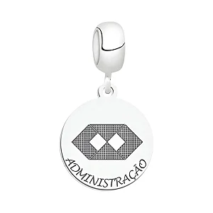 Berloque Pingente Profissão Administração Prata 925 Legítima