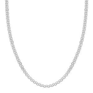 Corrente Feminina Chocker Esteira Prata 925 Legítima