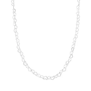 Chocker Colar Corrente Elo Coração Prata 925 Legítima