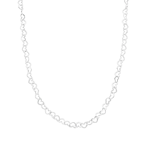 Chocker Colar Corrente Elo Coração Prata 925 Legítima