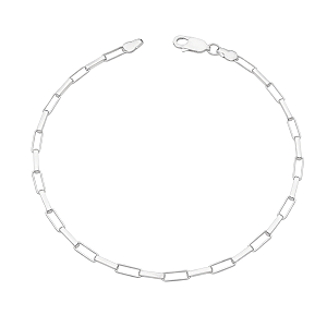 Pulseira Masculina Veneziana Longa F035 Prata 925 Legítima