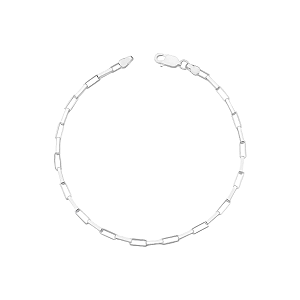 Pulseira Masculina Veneziana Longa F035 Prata 925 Legítima