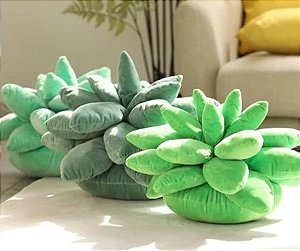 Almofada Decorativa Suculenta em Tecido Super Macio